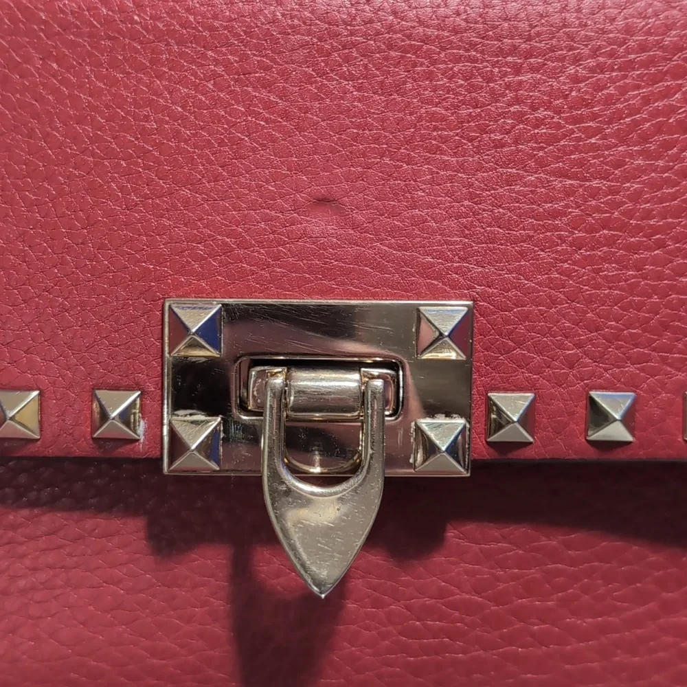 Valentino Garavani Sm. Rockstud Chain Flip Lock Flap Leather Bag - The SIGNATURE